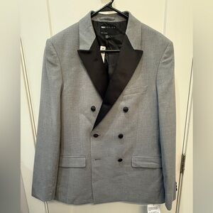 BNWT - ASOS DESIGN double breasted skinny suit jacket in gray - 40regular